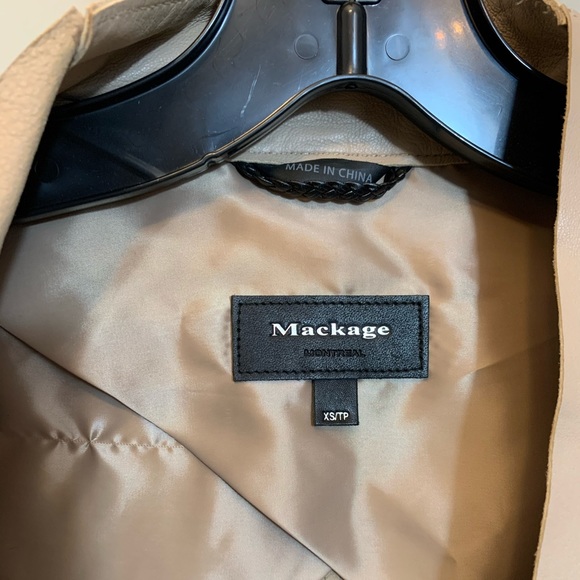 Mackage cream leather jacket - Picture 2 of 8